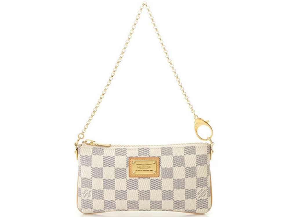 LOUIS VUITTON Pochette Mira Damier Azur White